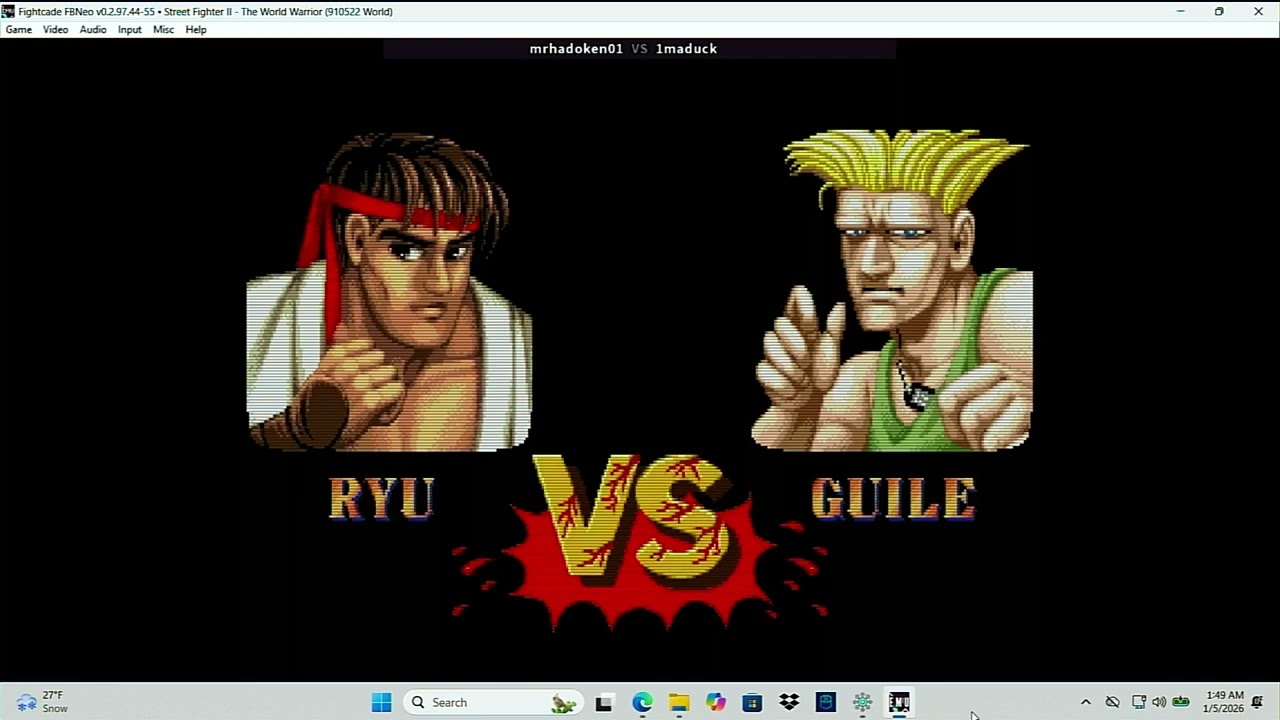 Street Fighter History The Matches (Street Fighter 2 World Warrior Fightcade 2)