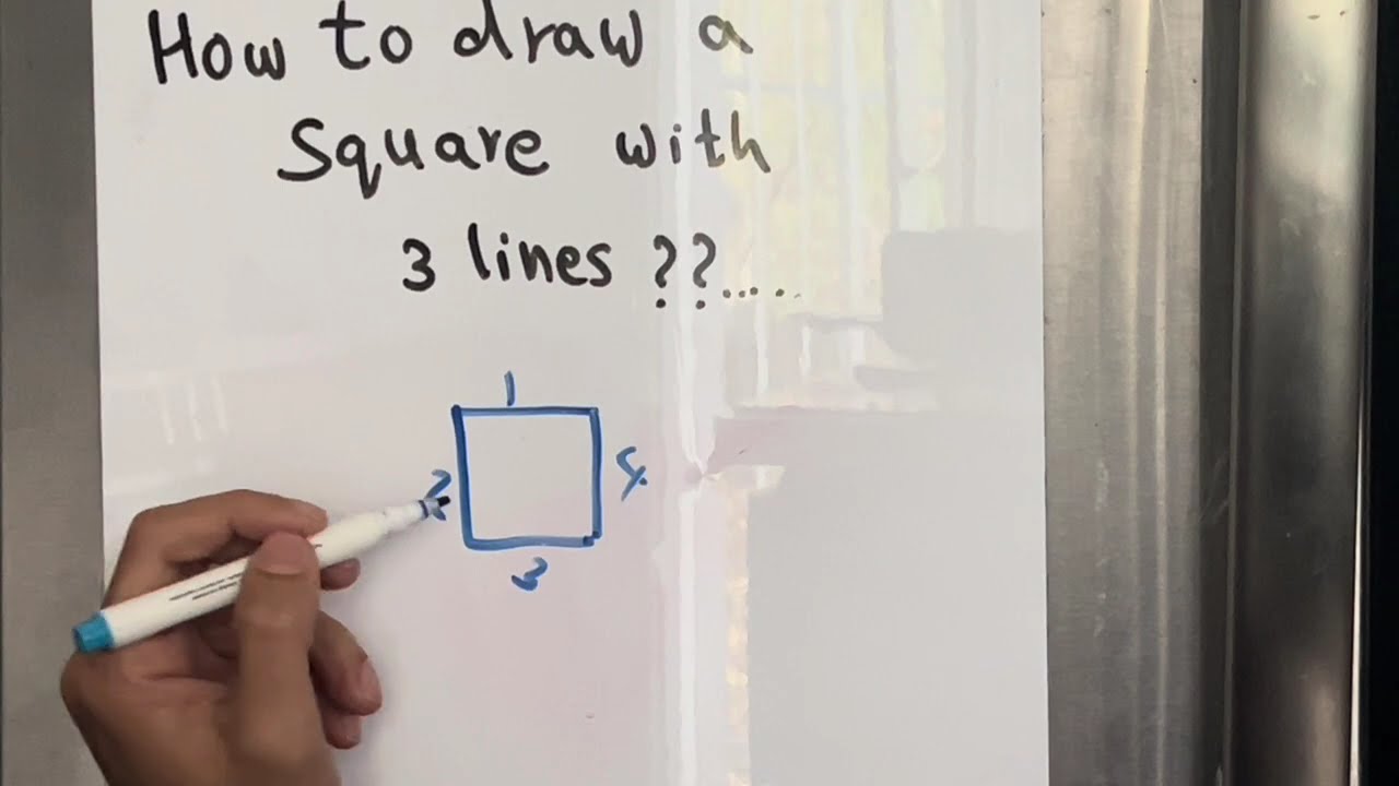 Can You Draw a Square with 3 Lines? IMPOSSIBLE? #puzzle #puzzlegame #funactivities