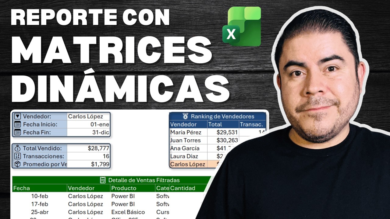 Matrices Din&aacute;micas en Excel - Reporte de Ventas Desde Cero