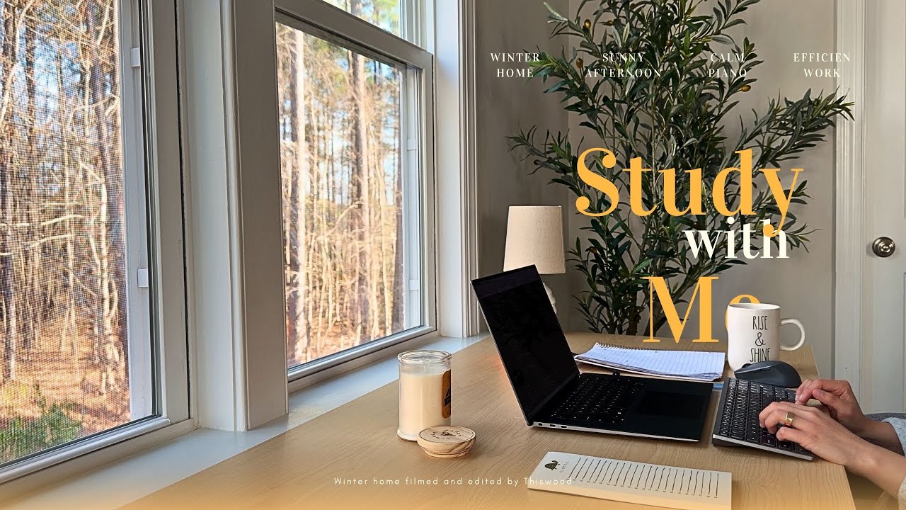 2-HOUR STUDY WITH ME ☃️ / Winter Forest Bonfire LOFI Piano 🎹 / 30-5 Pomodoro / Focus ADHD Relief