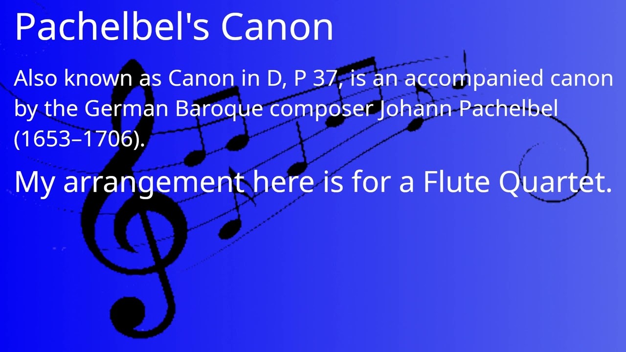 Pachelbel's Canon in D for Flutes