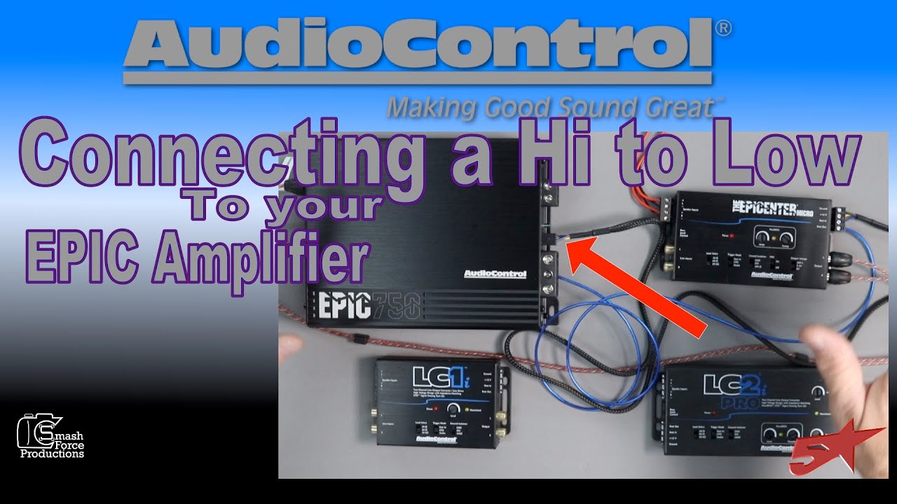 how to connect a line output coverter to the Audio control EPIC amplifier