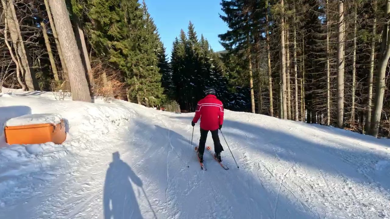 Sportovní Areál Harrachov - Lanová dráha Alfa, route Modrá