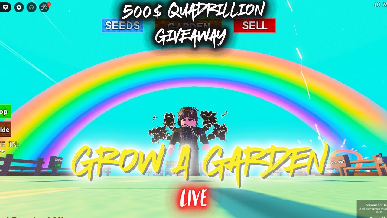 Grow a Garden LIVE –500QA Shackles Giveaway $ Grind Fall Event  