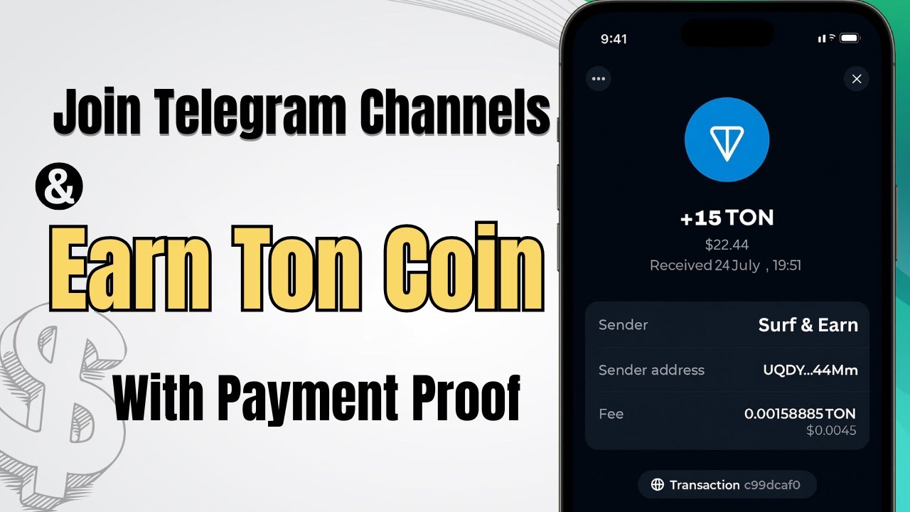 Зарабатывайте TON Coin, присоединяясь к каналам Telegram | Простой и бесплатный обучающий урок по...