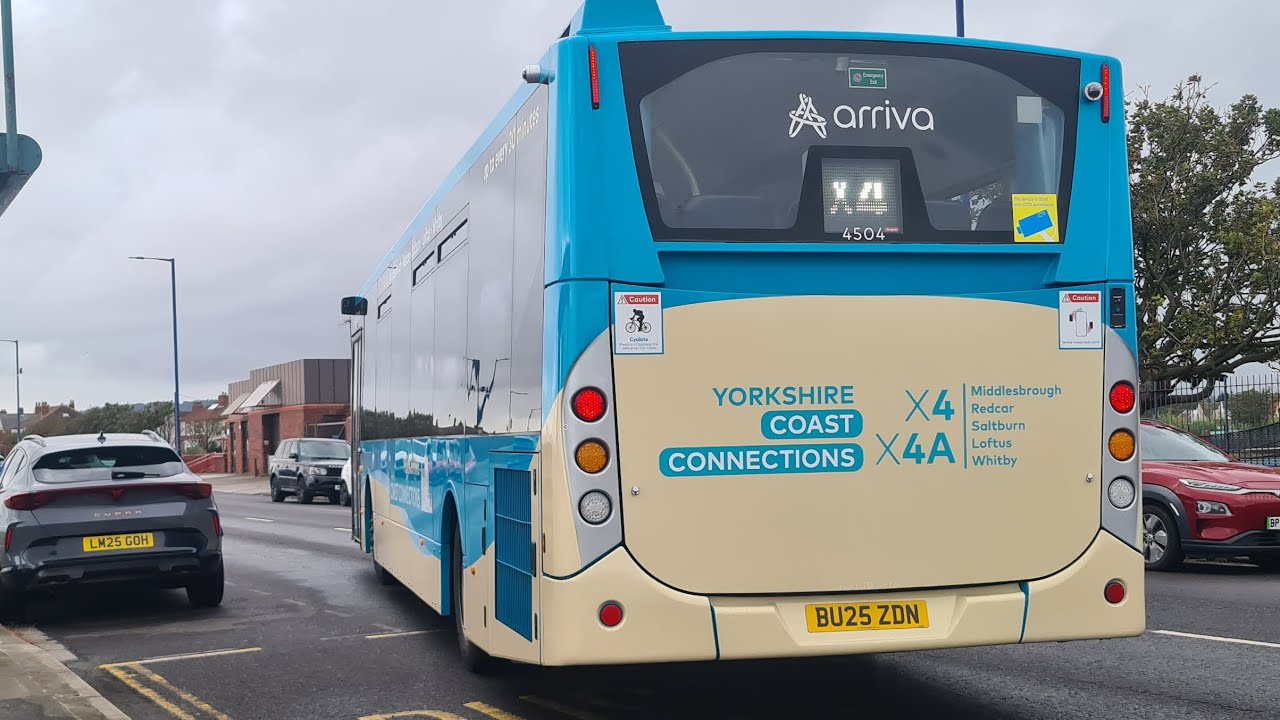 Quick Trip: Arriva Redcar Volvo B8RLE MCV Evora 4504 BU25ZDN operating the X4 to Whitby Bus Station