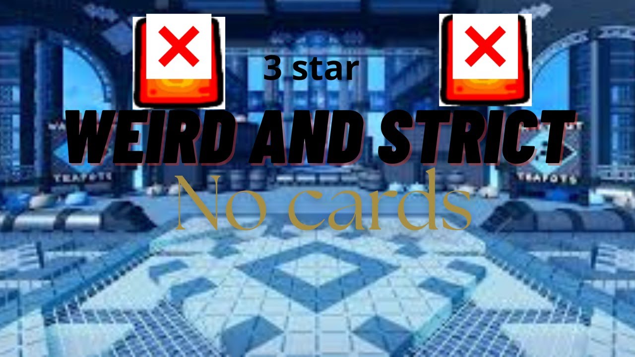 The battle bricks weird and strict 3 star guide (no cards)