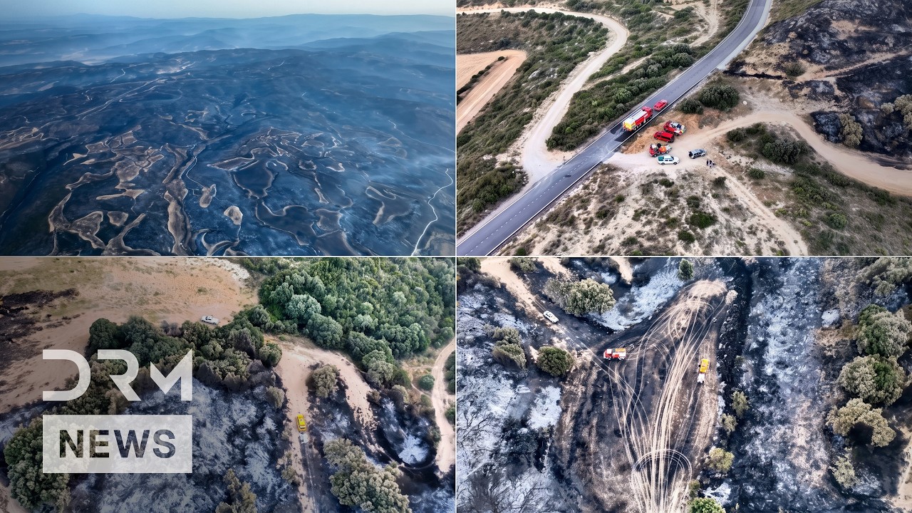Drone Footage Shows Devastation After Spain Wildfire Burns Thousands Acres | DRM News | AP14