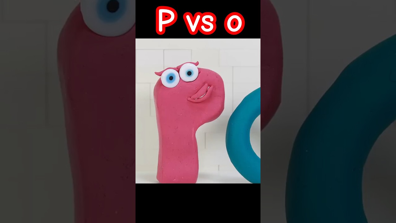 Alphabet Lore but in Clay - 🅿 vs 🅾 #shorts