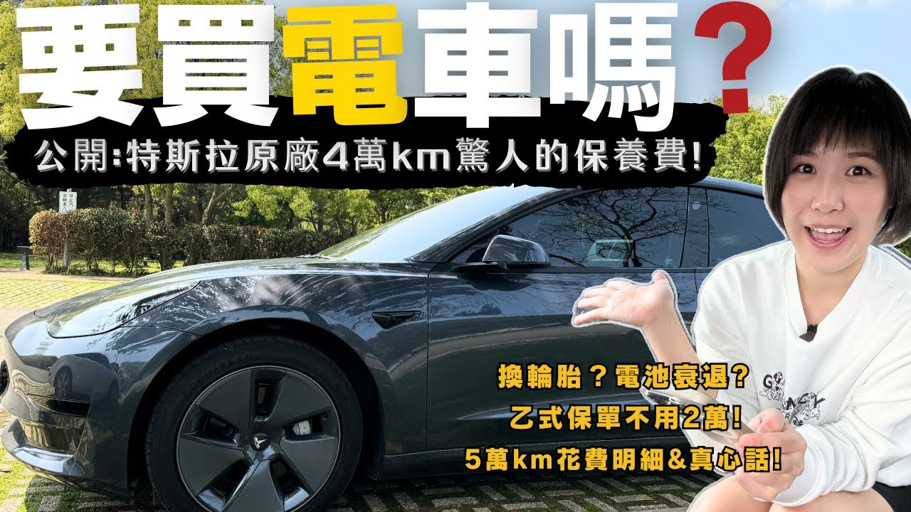 【車主真心話】換電車真的省嗎？揭曉～特斯拉4萬km 保養＆日常明細！電池衰退了？電車VS油車使用差異＆心得老實說！#特斯拉 #電動車
