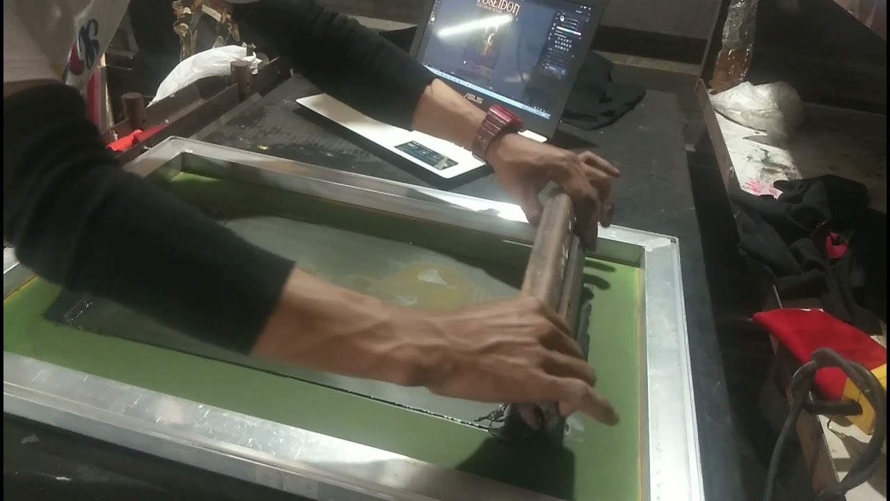proses sablon manual system raster 60 LPI untuk pemula