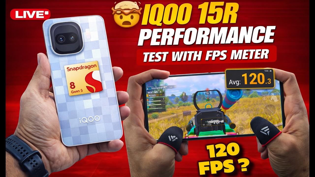 IQOO 15R BGMI 120 FPS PERFORMANCE TEST WITH FPS METER🔥Snapdragon 8 Gen 5 #bgmi #iqoo15r #120fps