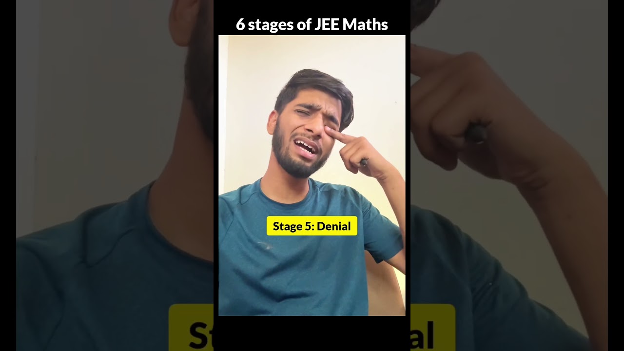 JEE Maths reality || 6 stages | IIT Motivation | JEE 2026 | JEE 2027 #iit #jee #shorts