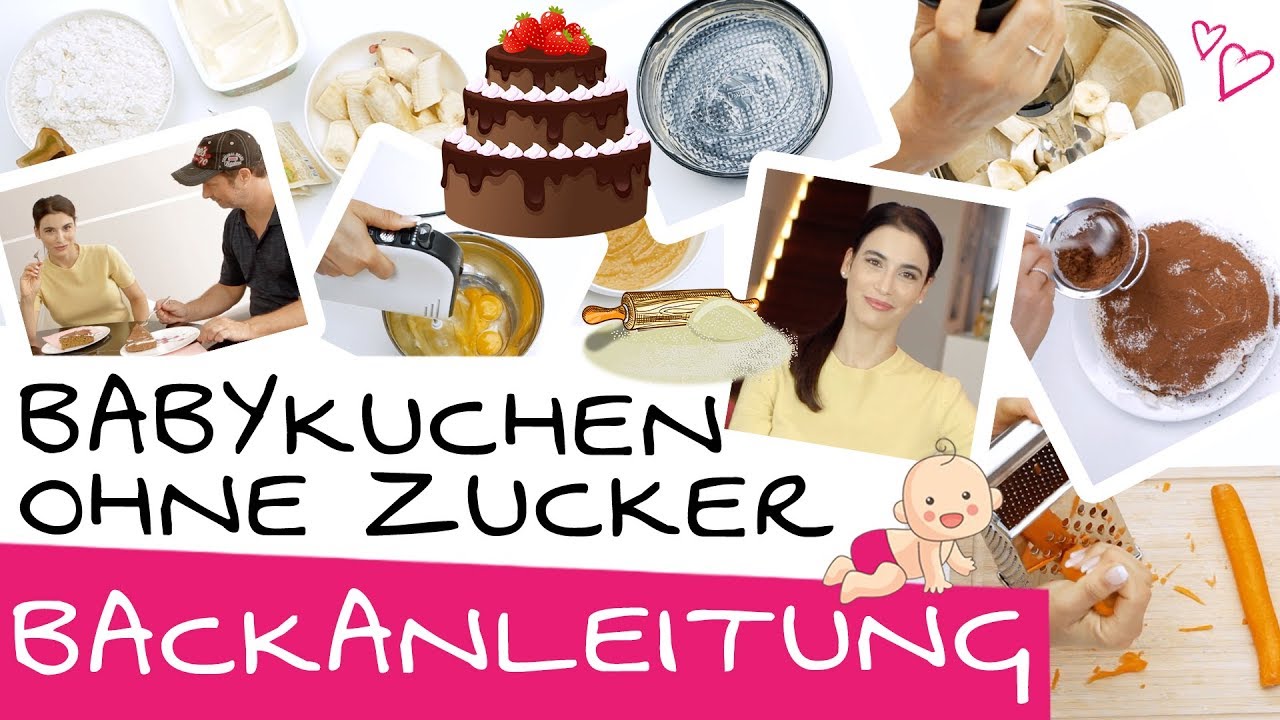 Rezepte für Kuchen ohne Zucker | Bananenkuchen & Möhrenkuchen | Gesunder Kuchen für Babys Geburtstag