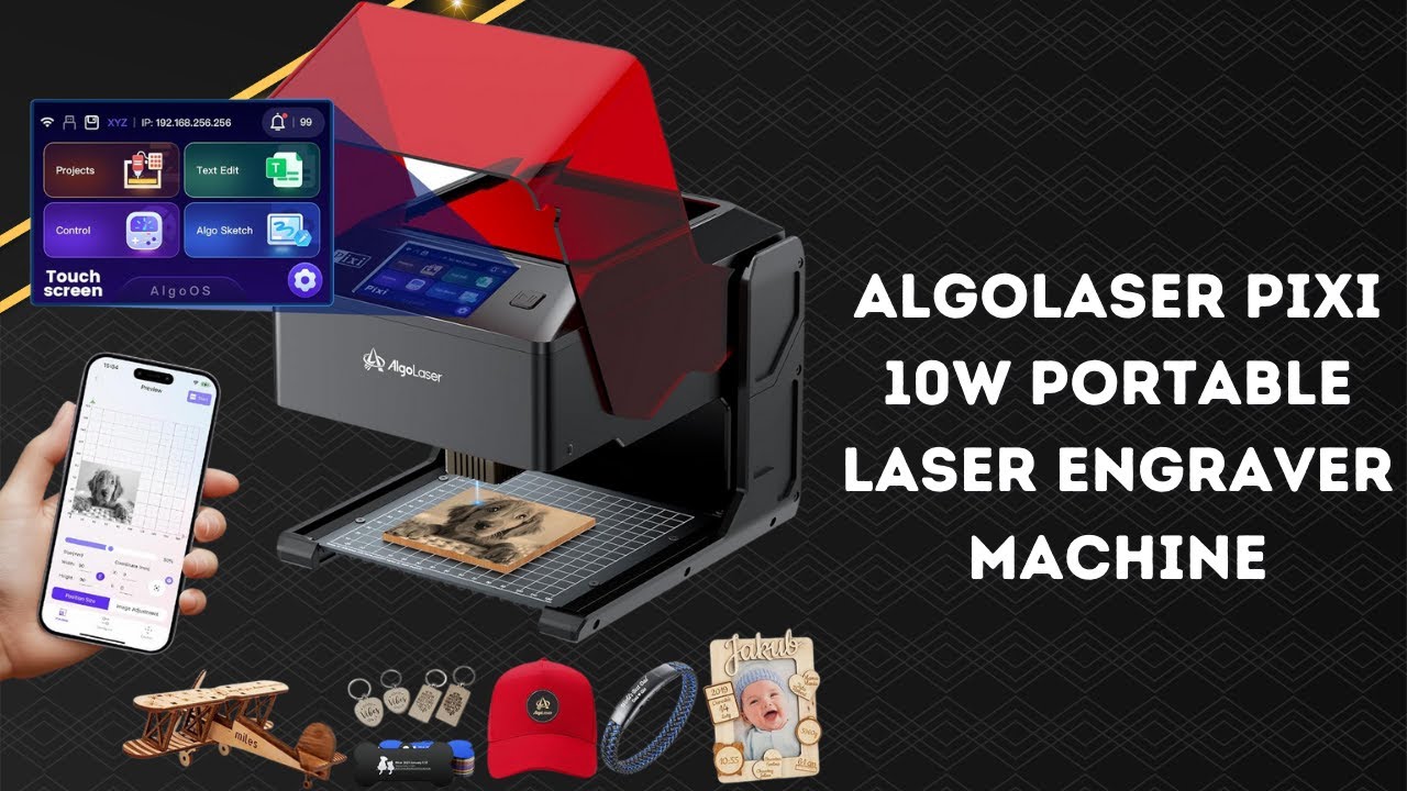 AlgoLaser Pixi 10W Portable Laser Engraver Machine – Start Custom Engraving Without ExperienceREVIEW
