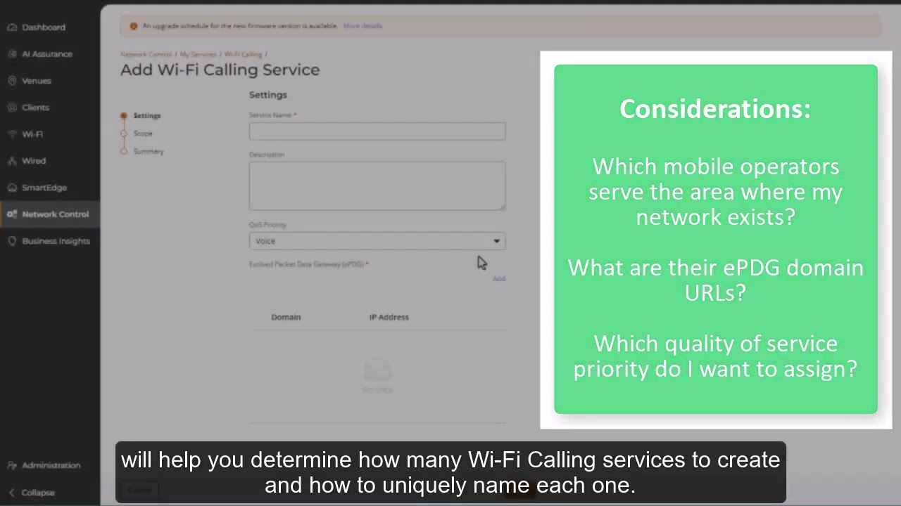 RUCKUS One: Adding and Applying the WiFi Calling Service