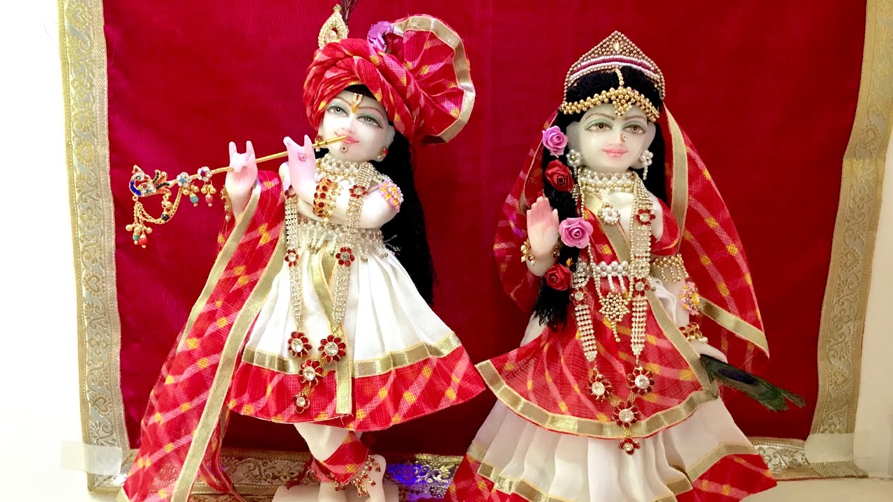 राधा कृष्ण का राजस्थानी लूक शृंगार #radhakrishna #shringar