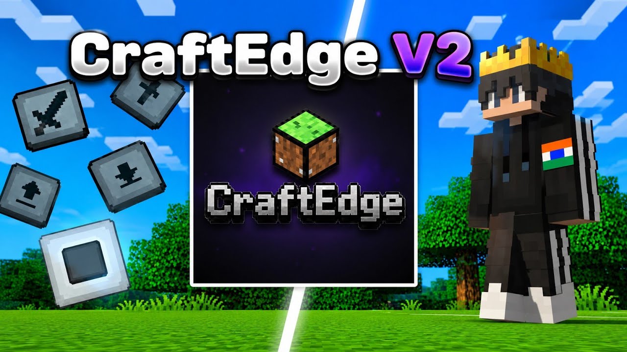 🚀 CraftEdge UI Client V2 For MCPE/BE 1.26+ | Custom HUD, FPS Boost & Modern UI! 🔥