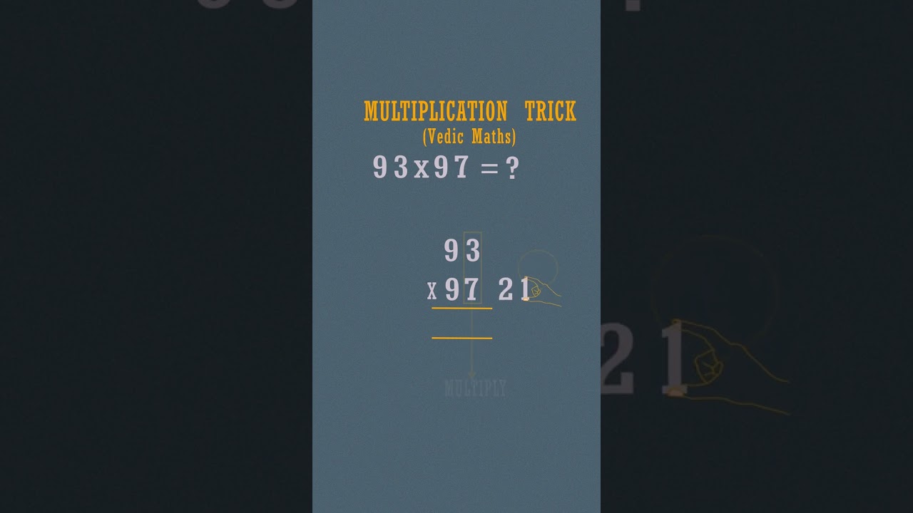 Multiplication trick of 93 x 97 II Samudrala #shorts #maths #multiplicationtrick