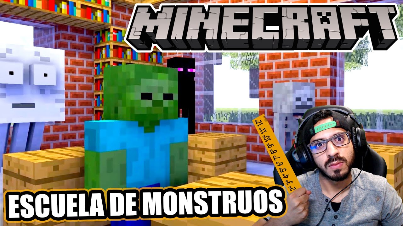 Escuela de Monstruos en Minecraft | Bromas en la Escuela | Animación Minecraft Video Reacción