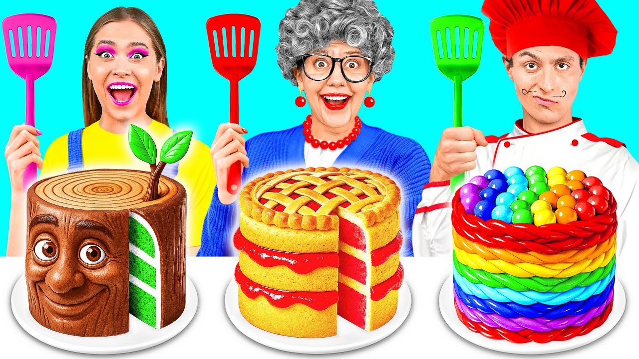 Eu vs Minha Vó No Desafio De Culinária | Batalha de Culinária Maluca por 4Fun Challenge