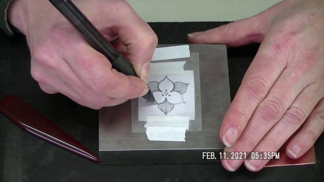 Temporary Image Transfers to Metal for Chasing and Repousse, Piercing, or other metalwork