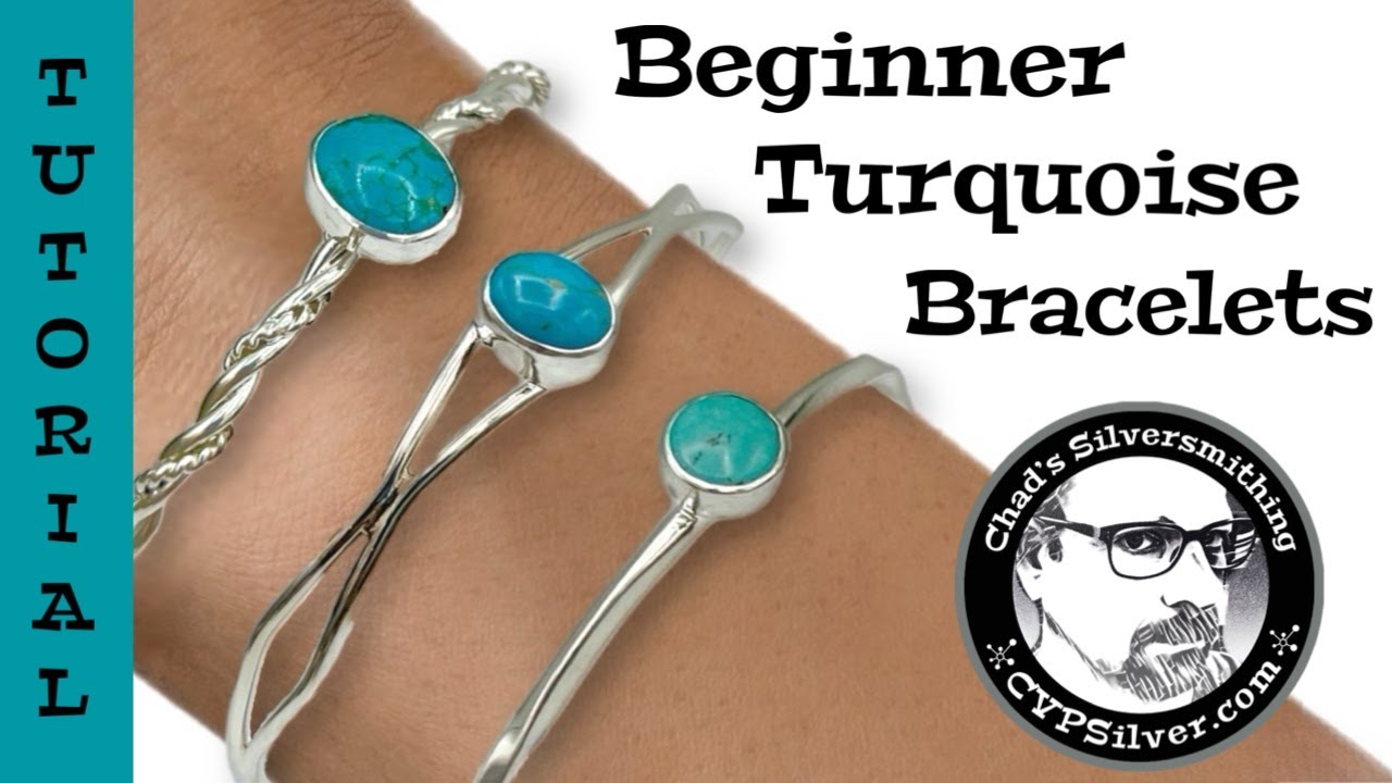 3 Dainty Turquoise Cuff Projects : A Beginner Silversmithing Tutorial