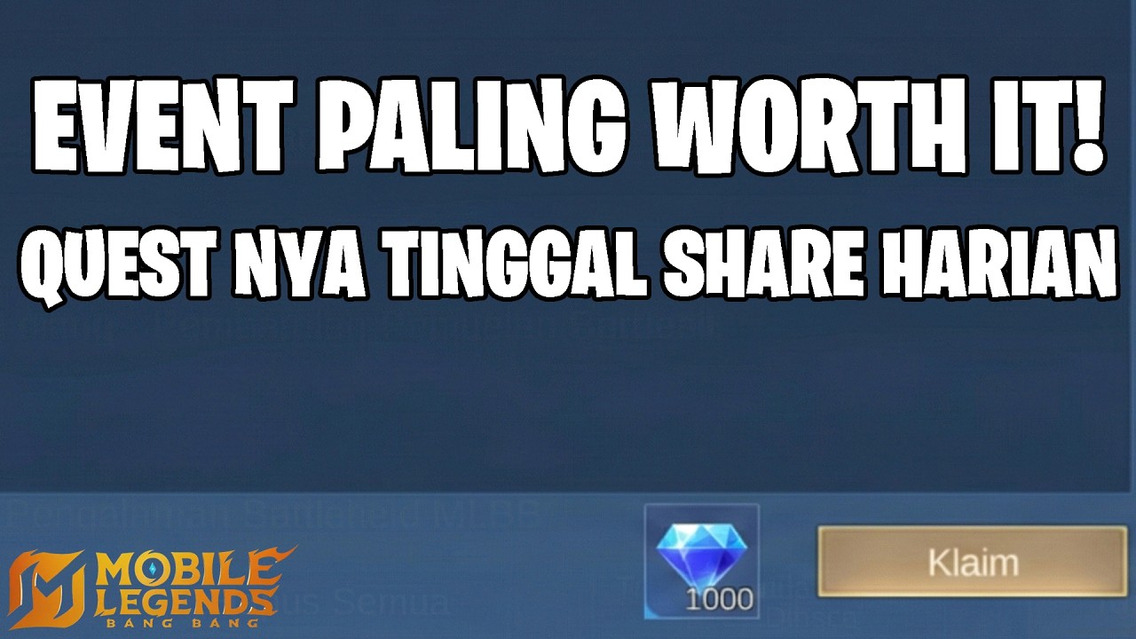 1.000 DIAMOND GRATIS!!! EVENT WEB PALING WORTH IT DAN PALING MUDAH QUEST NYA! MOBILE LEGENDS
