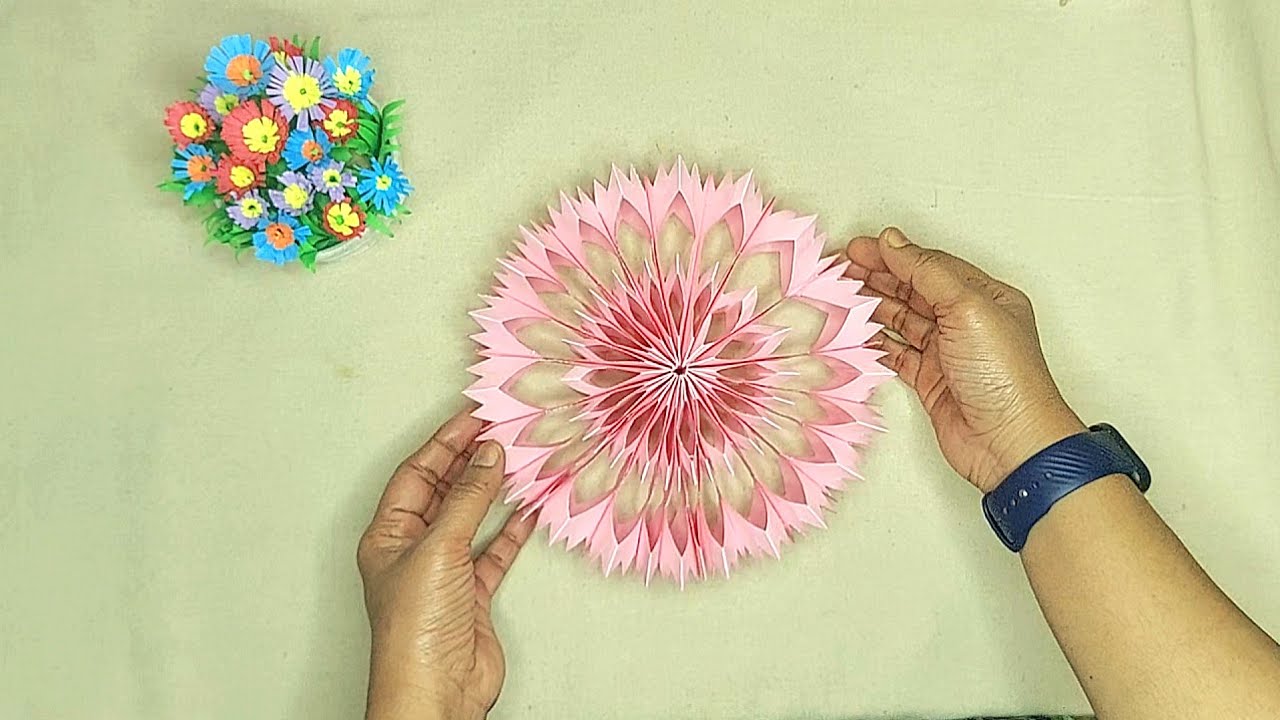 3D snowflake made from paper | Easy Christmas decoration | Wall hanging from paper 