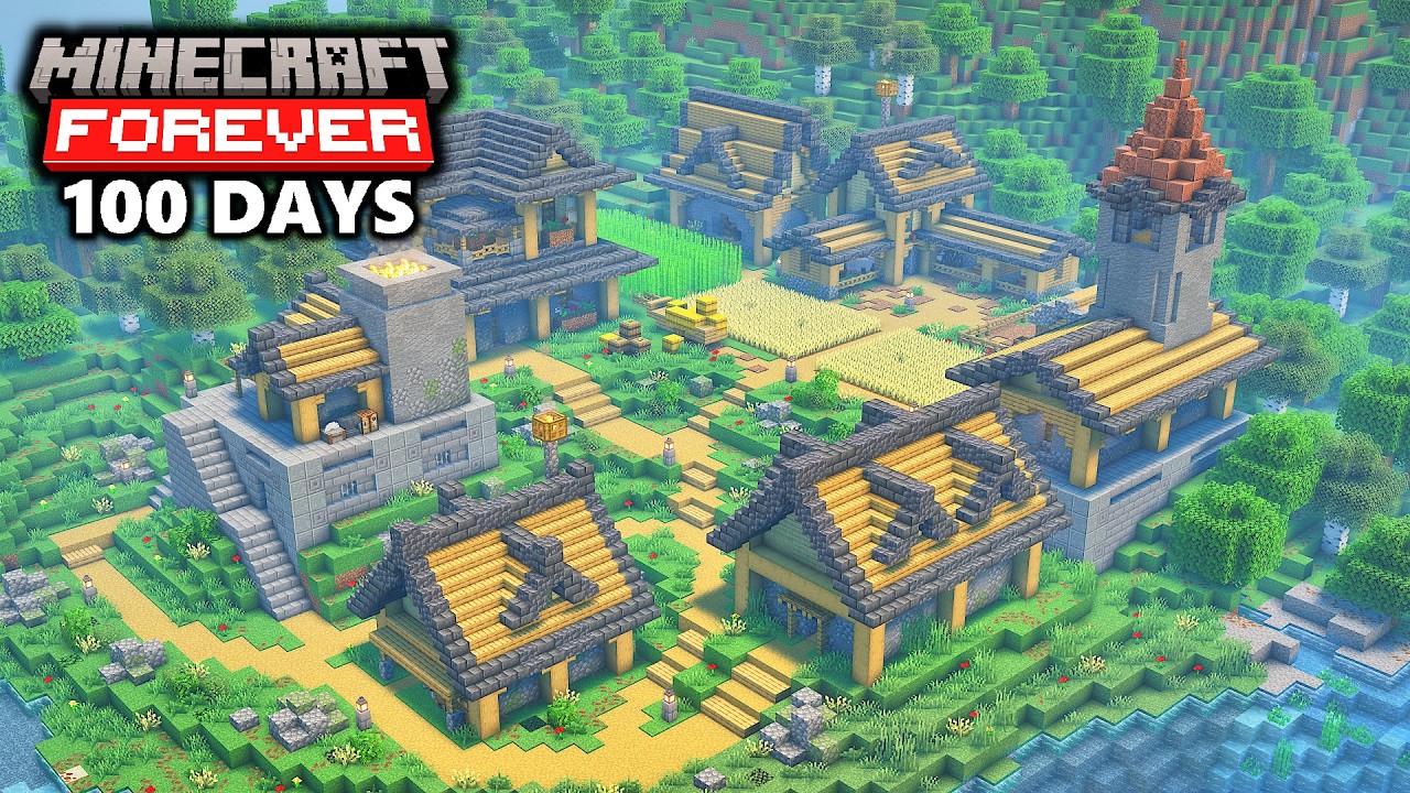 I Survived 100 Days in my Minecraft Forever World