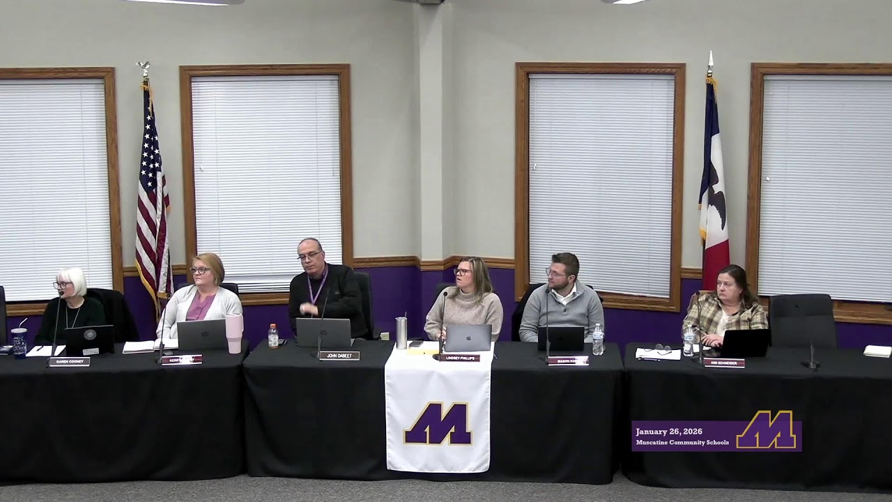 January 26, 2026 - Muscatine Schools Board Work Session