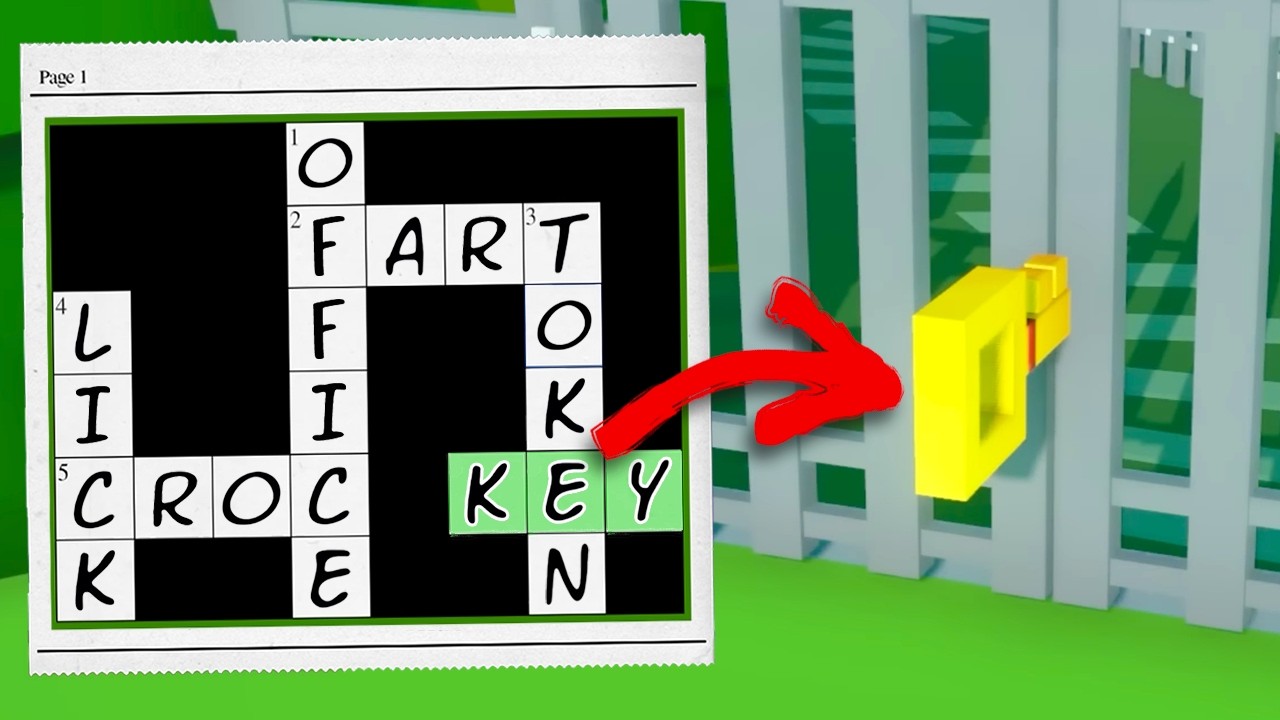 A Unique Open World Crossword Puzzle Game