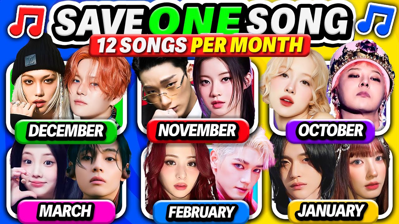 SAVE ONE SONG PER MONTHS 2024 ✨ Kpop Quiz Challenge 2024 | K-Music Quiz