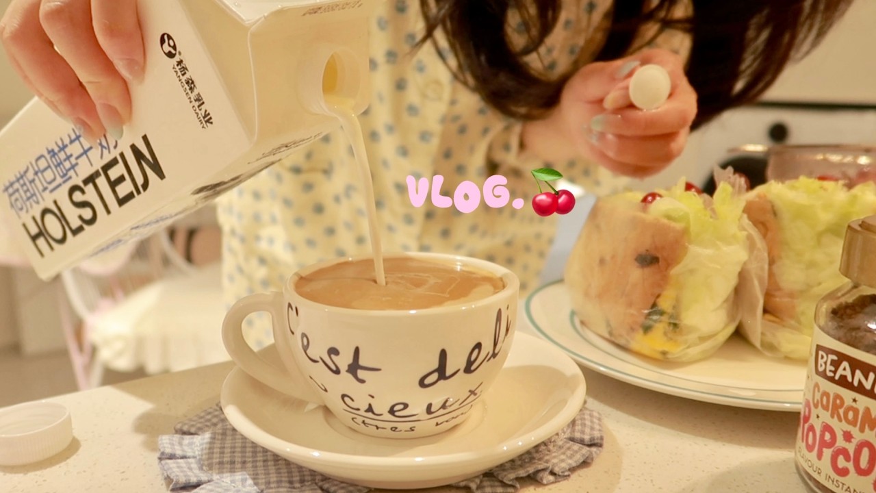 Living Alone Vlog 🌿🧸Cozy Home Cooking, Cute Kitchen Haul🍒 & Healing Days After Moving