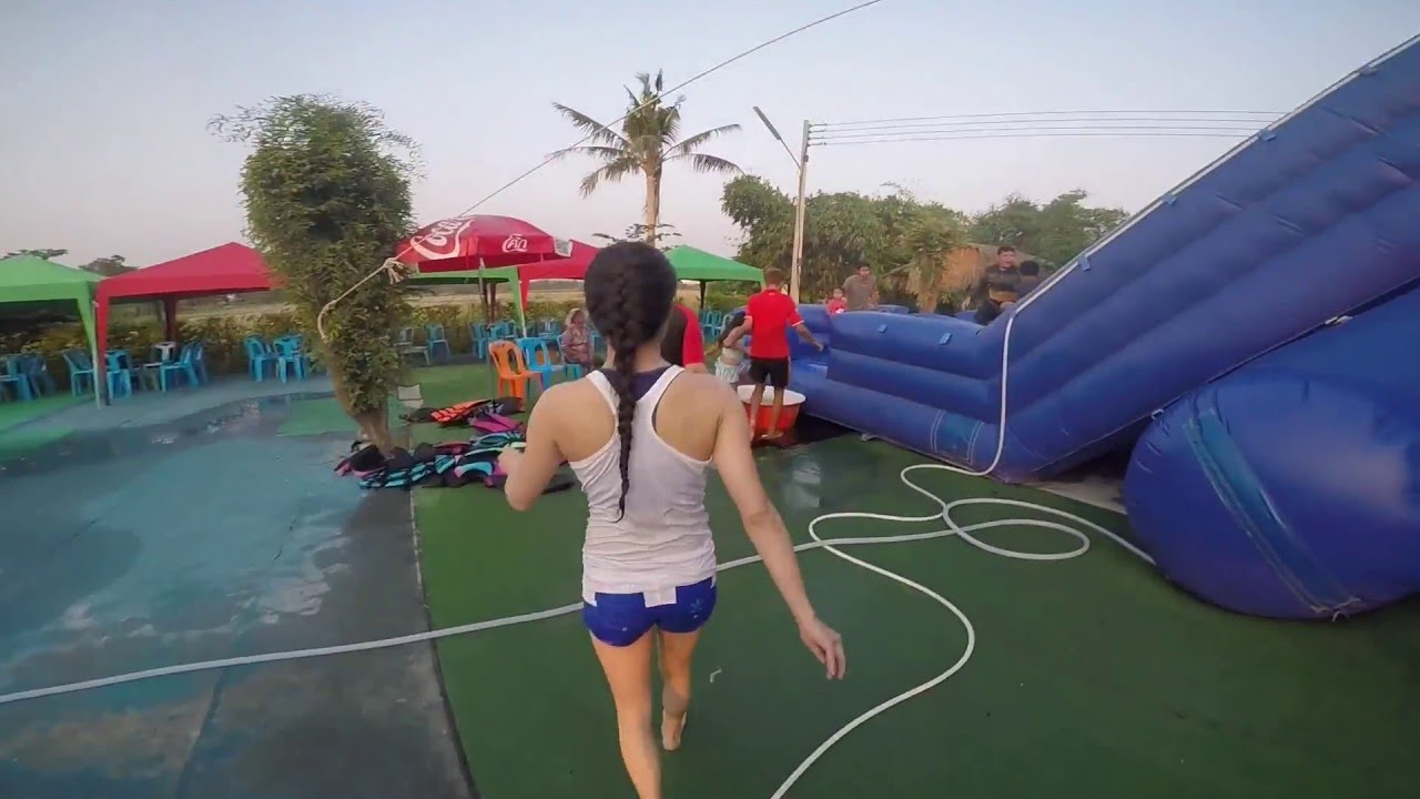 Gopro:waterslides 100%FUN .with Winne She is girl “HERO”