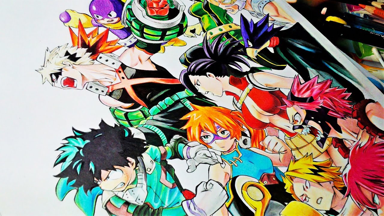 Drawing - Boku No Hero Academia Season 3 (class A and B Heros )