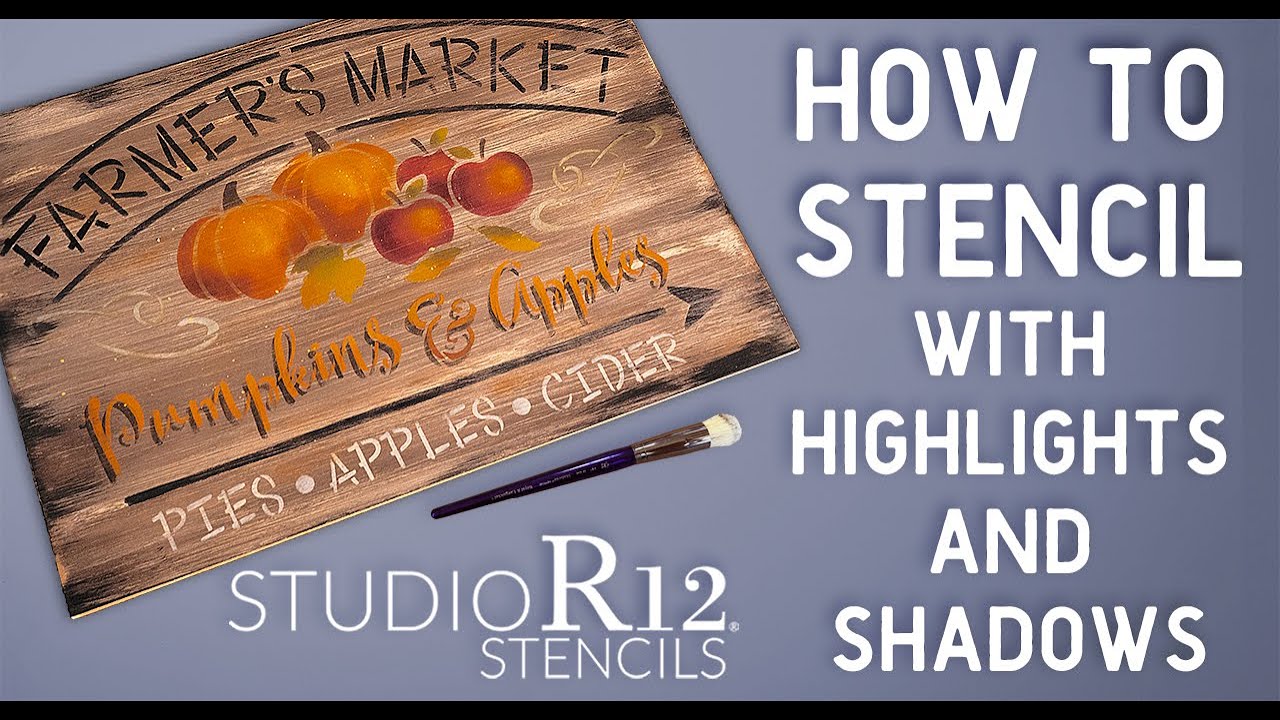 How To: Stencil with Highlights and Shadows | Speed Tutorial | Create Rustic Backgrounds | Sanding