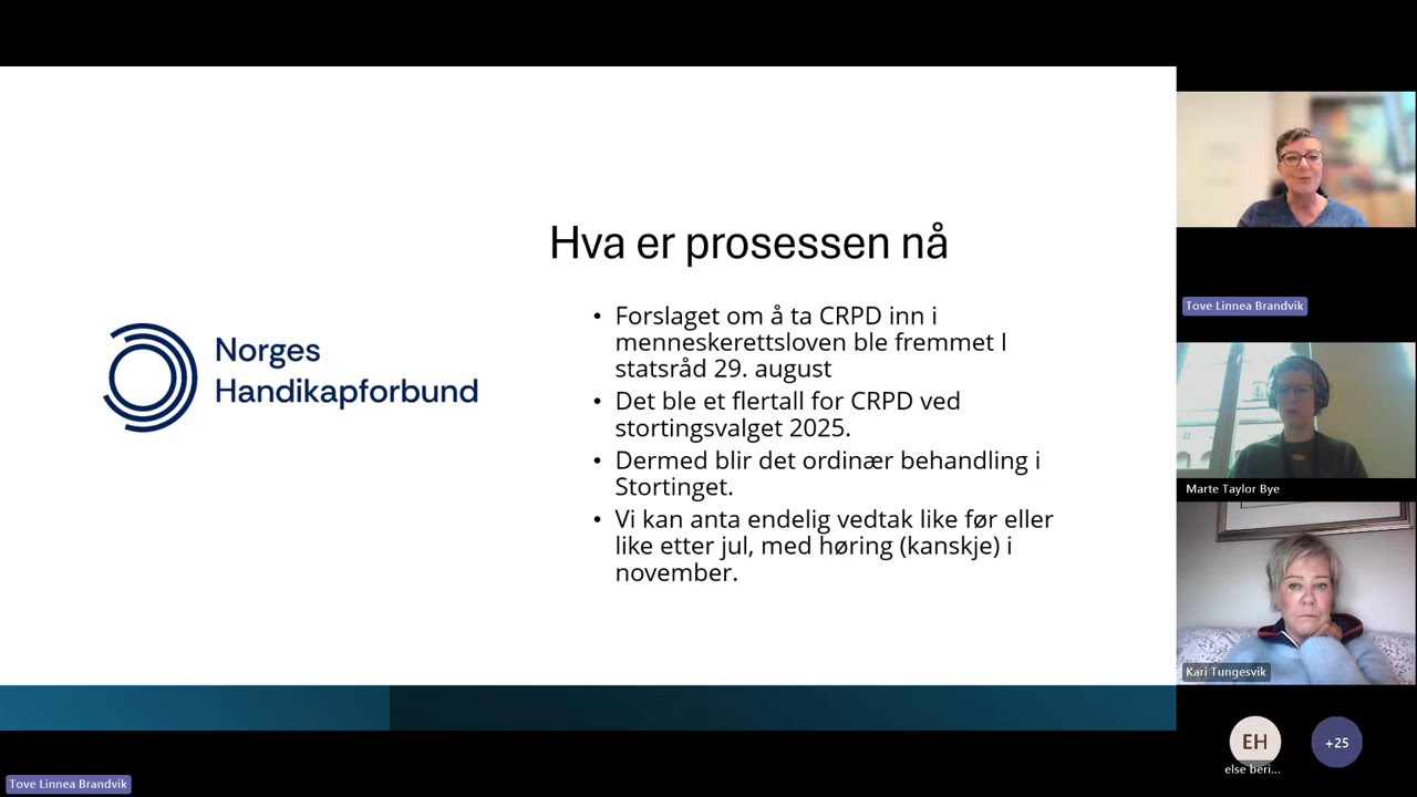 Tiende frokostmøte: CRPD i praksis- hva nå?