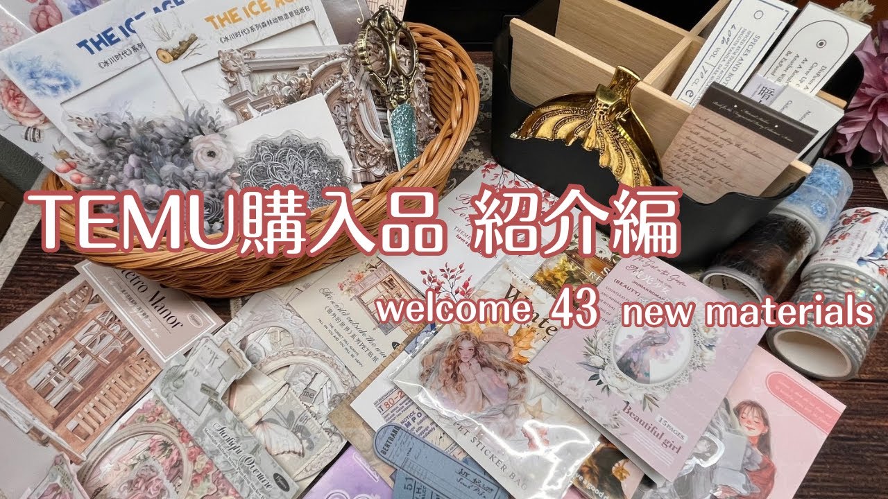 ASMR｜🧡temu購入品🧡紹介動画｜コラージュ素材&収納アイテム｜#temuhaul #collage