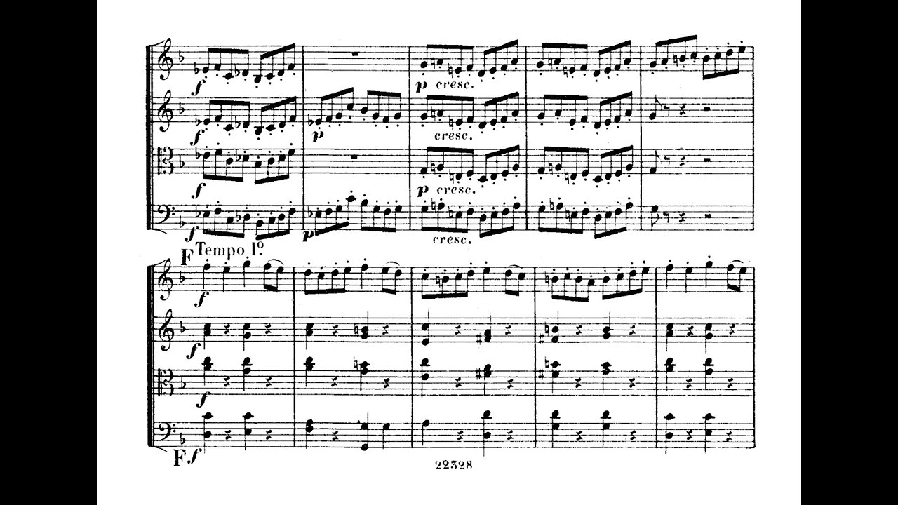 Nikolai Rimsky-Korsakov - String Quartet in F Major, Op. 12 (audio + sheet music)