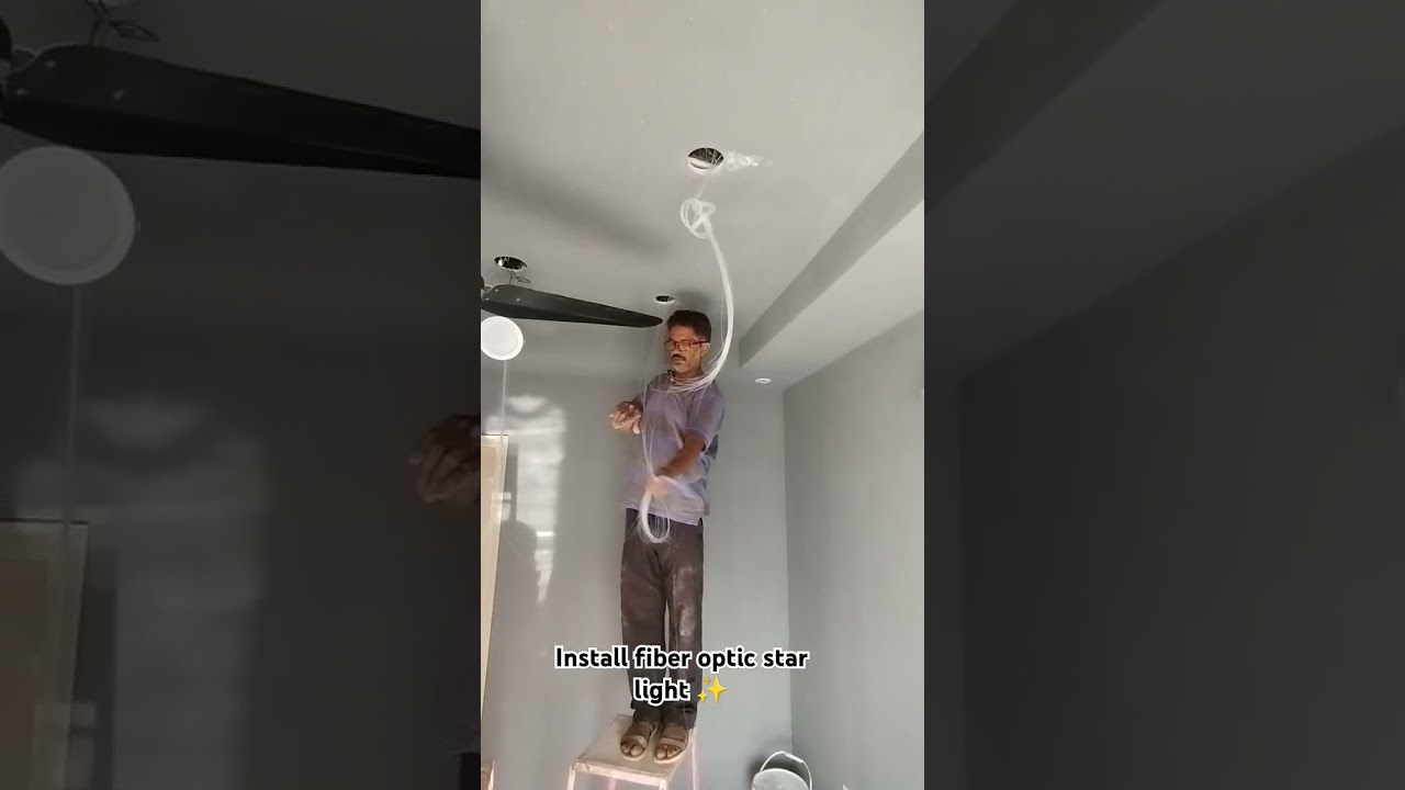 fibre optic star light installation process 💯#viral #trending #shorts #fiberoptic ✨