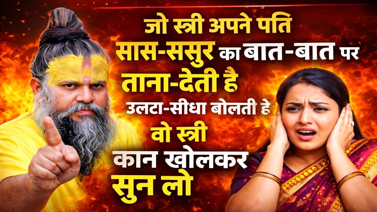 जो स्त्री अपने पति सास-ससुर को बात-बात पर ताना देती है,उल्टा-सीधा बोलती है वो स्त्री कान खोलकर सुनलो