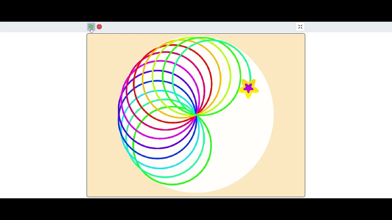 How to Draw a Magic Rainbow Star 🌈 | Scratch Pen Tutorial #coding #animation #spirograph #maths #ai