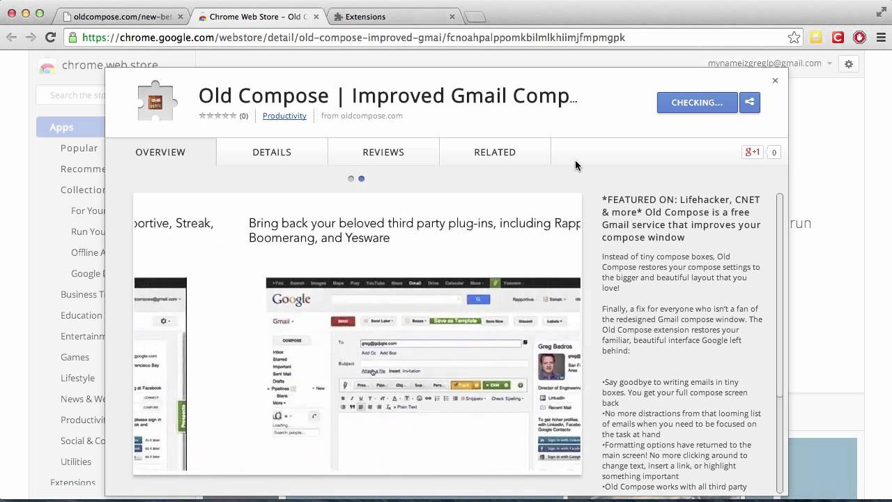 Install the New Old Compose for Chrome on a Mac