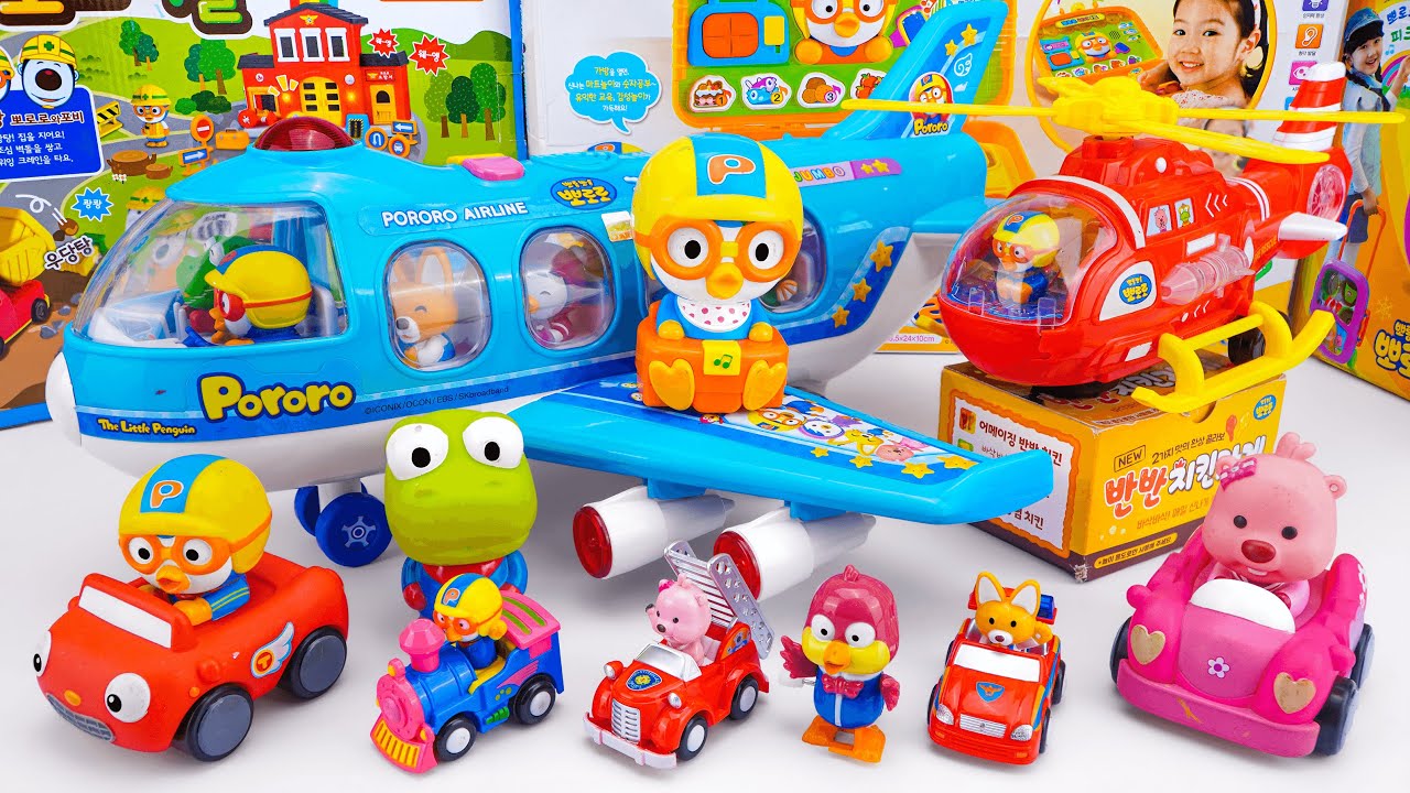 [🌟Toy ASMR🌟] Pororo Jumbo Airplane Playset 💙 Satisfying Unboxing ASMR | No talking 💙 뽀로로 장난감 💙