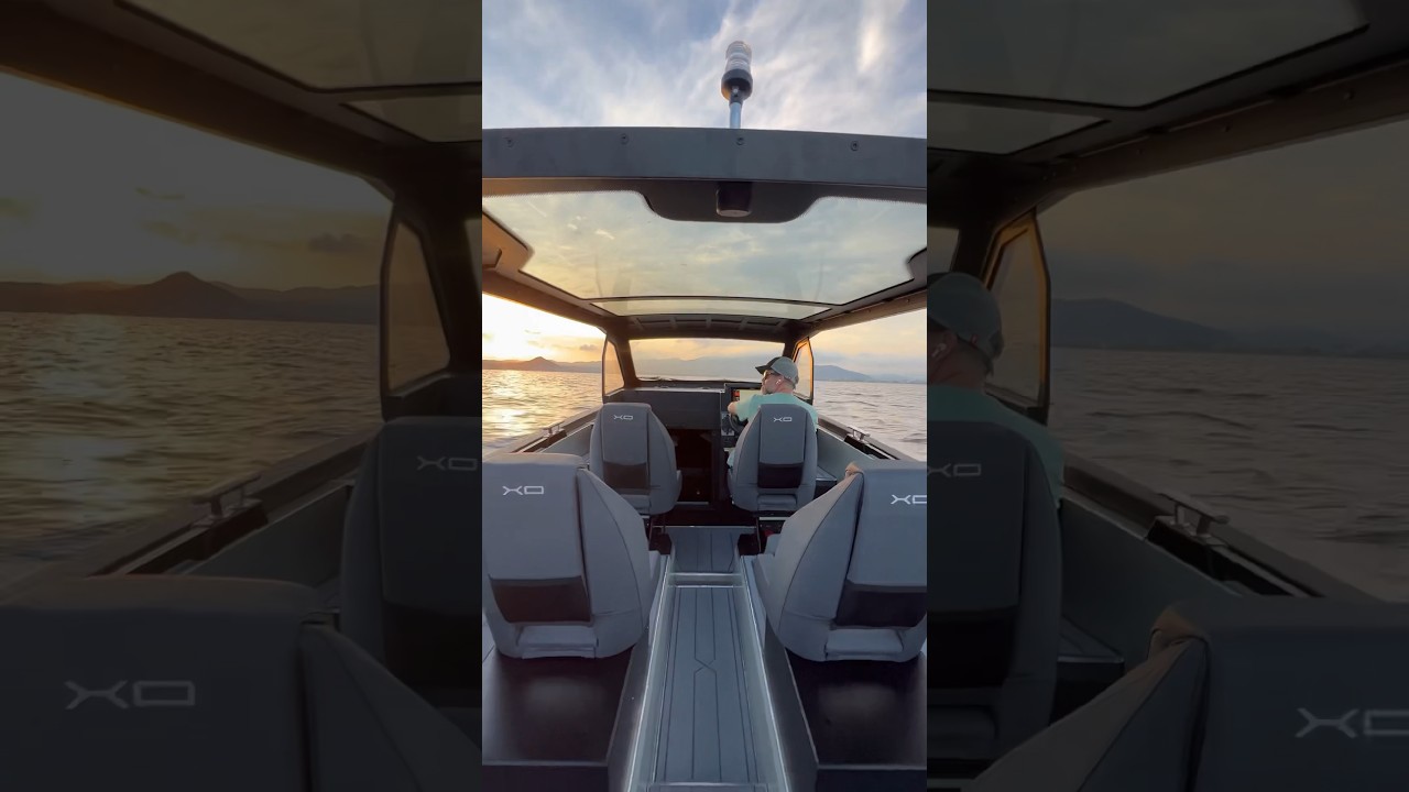 First XO Boats Defender A8 sea trial in Cannes this evening!  #centerconsolesonly