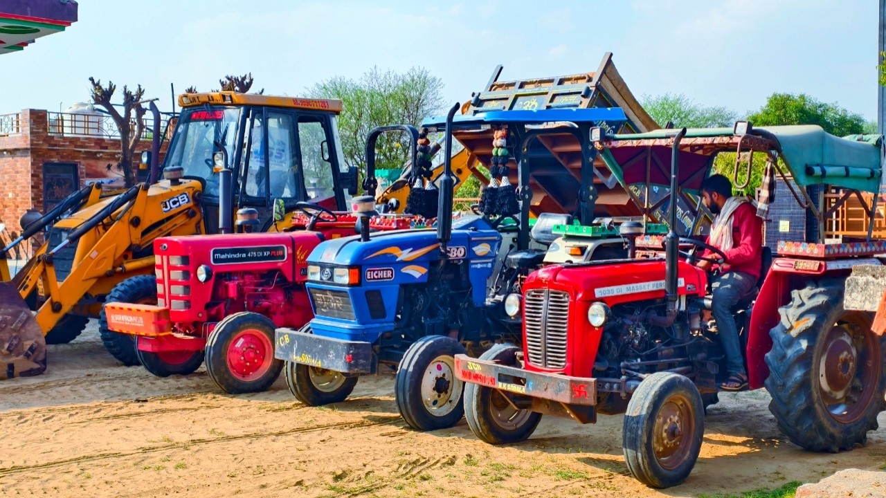 Jc3dx Xpert Loading Tractor Stuck in Mud Mahindra575 Eicher485 Swaraj855Fe Making Dem for My Village