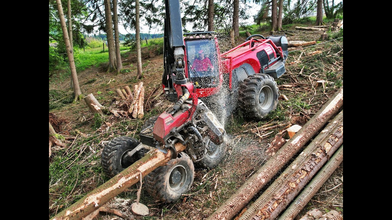 🌲OnBoard im Sturmholz • Komatsu 951 & Ritter Winch • Komatsu Forest • Harvester in Action • Fast🌲