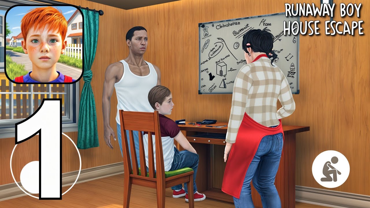 Boy Stealth Escape Runaway - Full Gameplay Walkthrough Part 1 - Schoolboy Escape (Android, iOS)