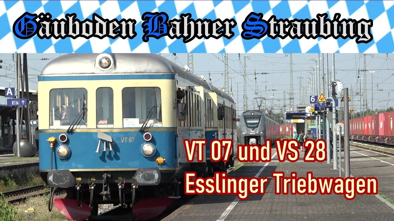 🚊VT 07 und VS 28 Wanderbahn ▶️ Bayerischer Local Bahn Verein in Plattling Esslinger Triebwagen # 085